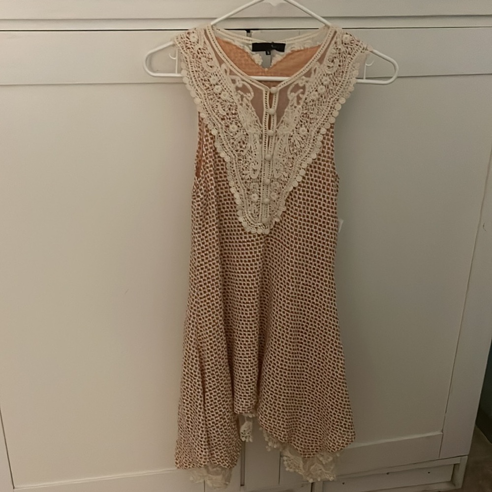 Rye orange dress with lace - Picture 2 of 9